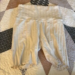 Aerie Cream Bike Shorts